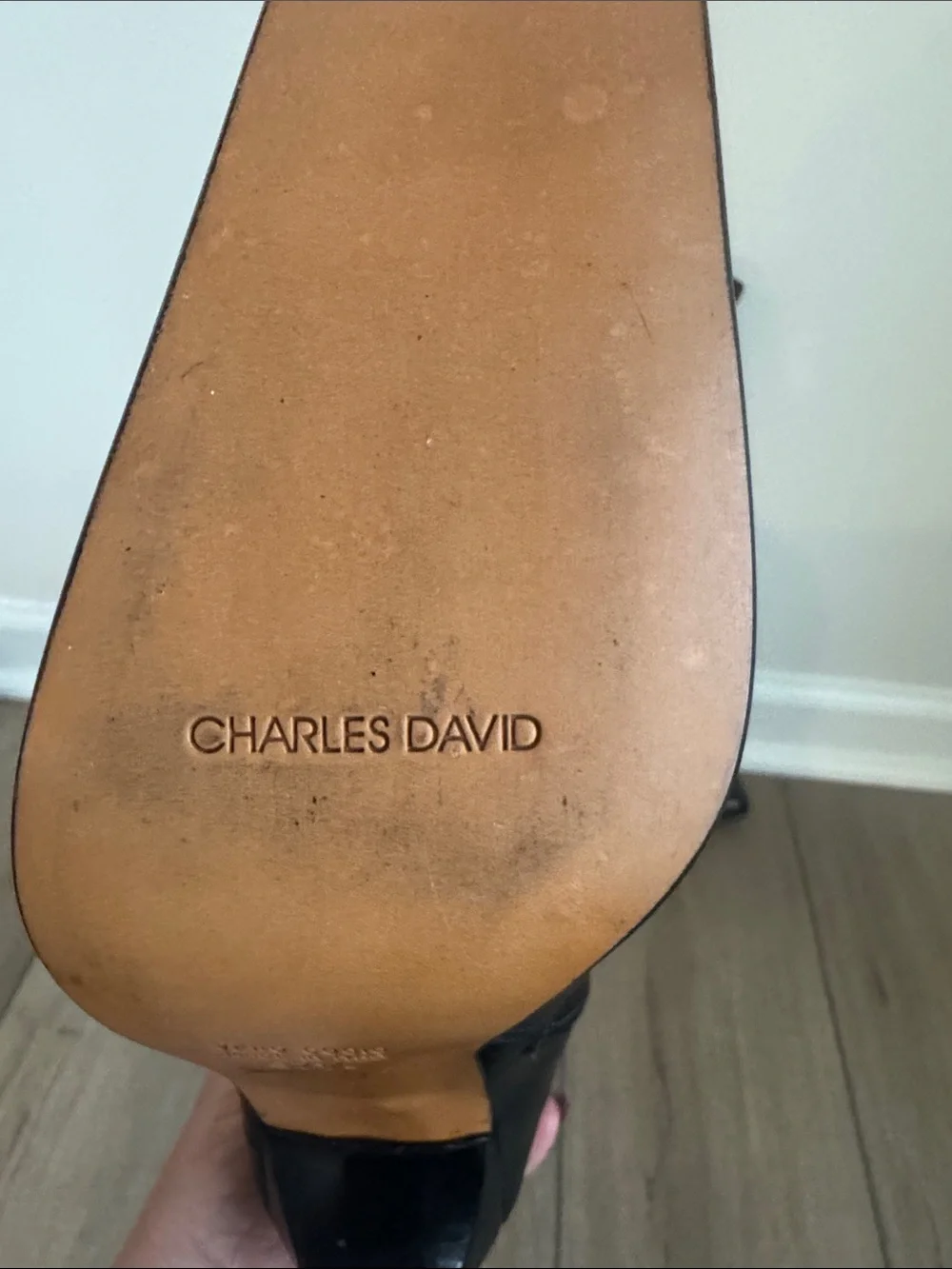 Charles David Black Over-the-Knee Square-Toe Boots size 37.5